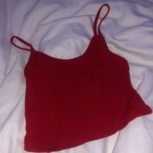 Red Open Back brandy melville tank